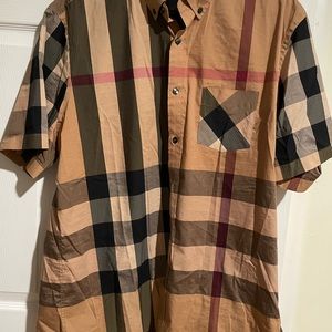 SHORT SLEEVE CHECK STRETCH COTTON